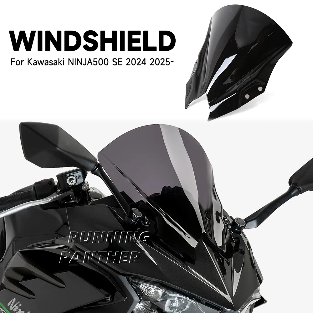 For Kawasaki NINJA 500 SE NINJA500 2024 2025 Motorcycle Windshield Front Windscreen Fairing Screen Wind Deflector Accessories