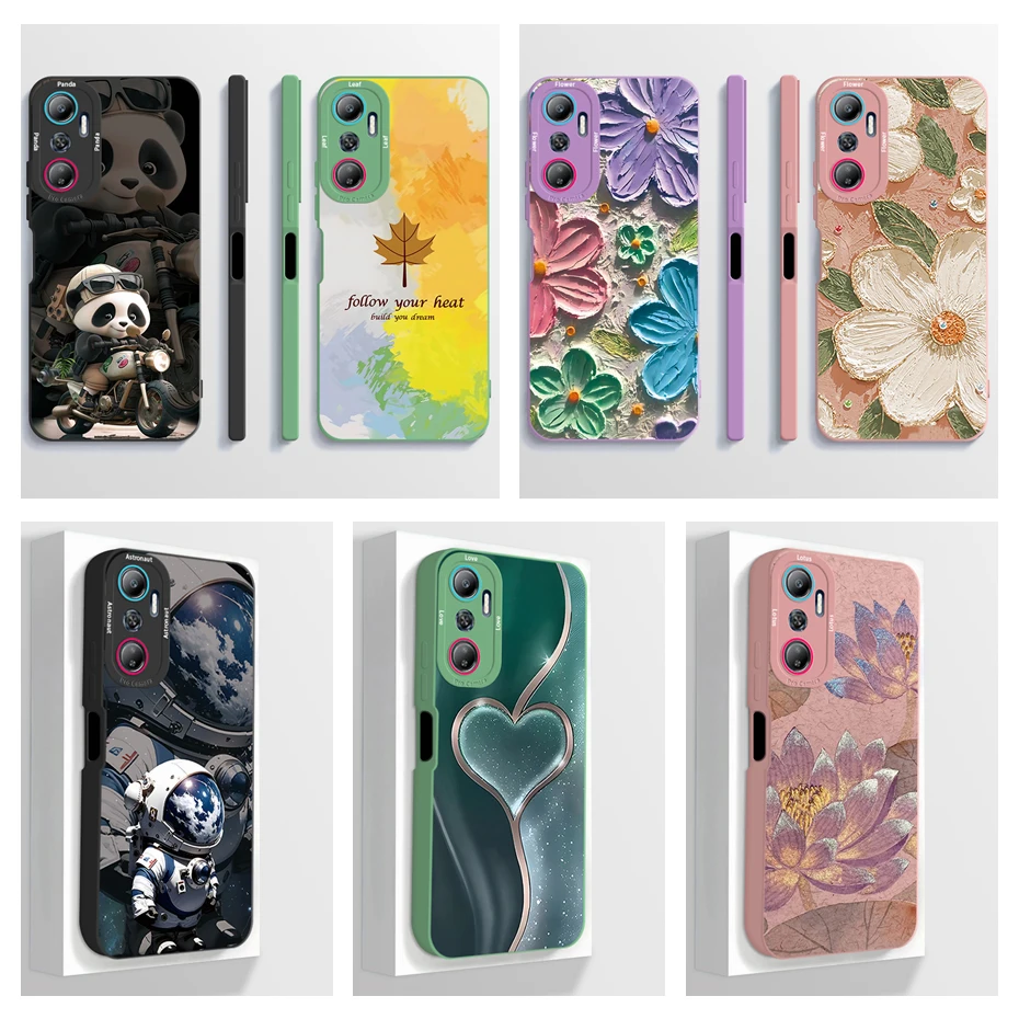 For Infinix Hot 20 Play 20i 20s 4G Case Artistic Liquid Silicone Bumper Cover For Infinix Hot 20 Play 20i 20s Phone Case Funda