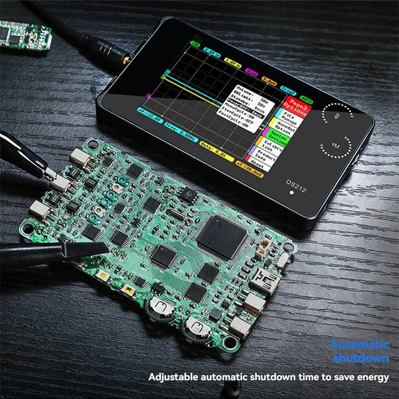 DS212 Digital Oscilloscope 2 Channels 10Msa/S Max Sampling Rate Mini Smart Handheld Osciloscopio For Car Repairing