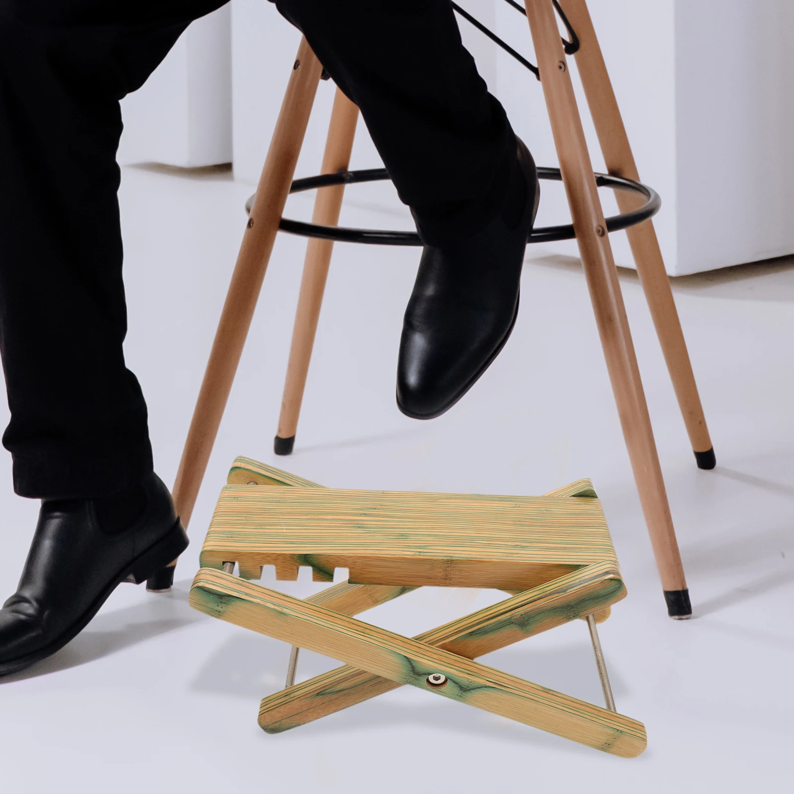 

Guitar Footstool Fold Foldable Rest Adjustable Salon Stand Bamboo Classical Stepping Acoustic Footrest