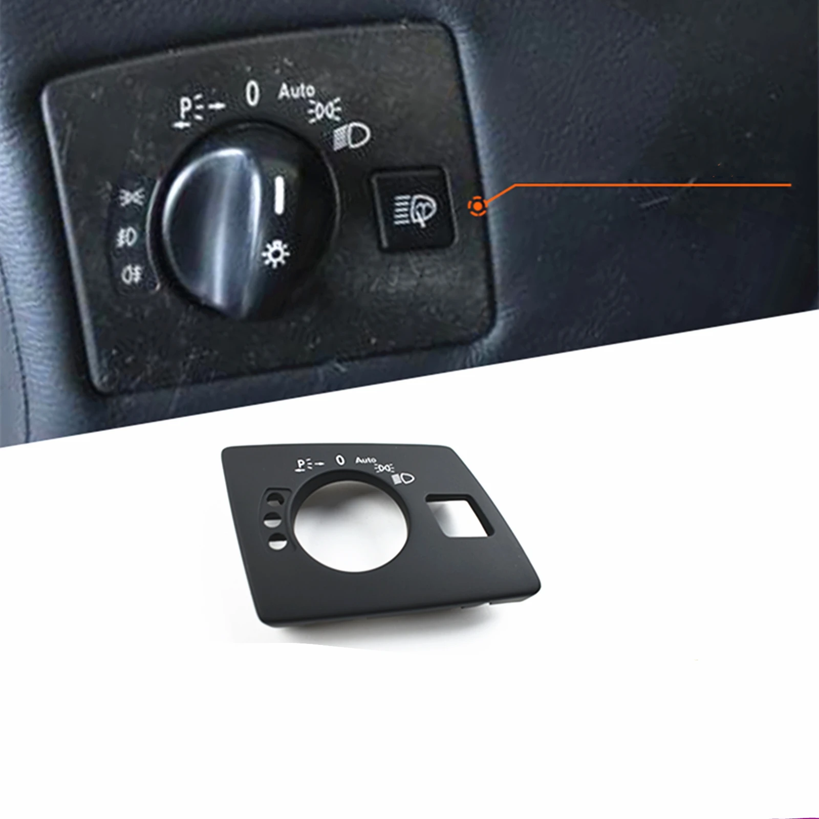 

For Mercrdes Benz CL-CLASS W215 2006-2010 Headlight Control Switch Cover Panel Car Front Headlamp Console Button Shell Frame