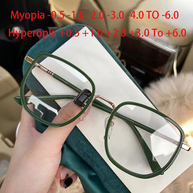 

Irregular Big Frame Clear Glasses Oversize Fashion Myopia Nerd Spectacles -0.5 -1.0 -2.0 -3.0 -4.0 to -6.0