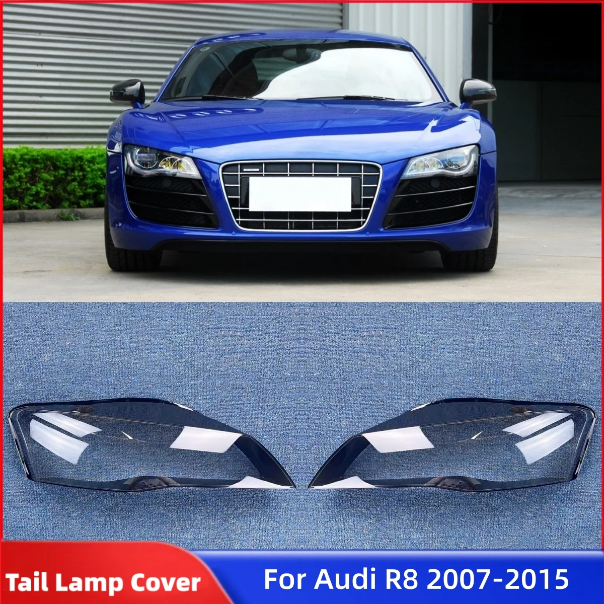 For Audi R8 2007 2008 2009 2010 2011 2012 2013 2014 2015 Car Interior Replacement Parts Lights Lens Shell Headlamp Cover Shade
