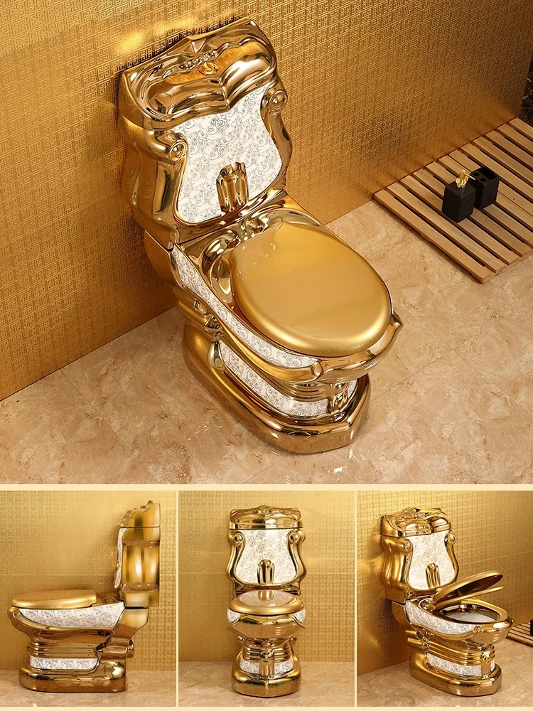 Gepersonaliseerde En Creatieve Gouden Eivormige Toilet Eivormige Wc Europese Stijl Vergulde Wc Colo