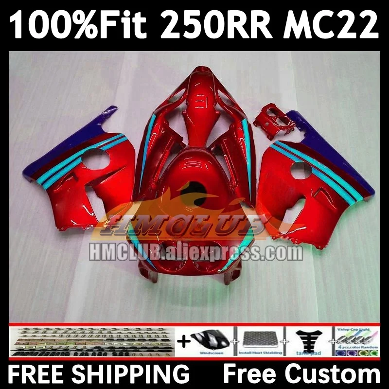 Injection Body For HONDA CBR 250RR CBR250RR 1990 1991 1992 1993 1994 red movistar 98No.217 MC22 CBR250 RR 95 96 97 98 99 Fairing