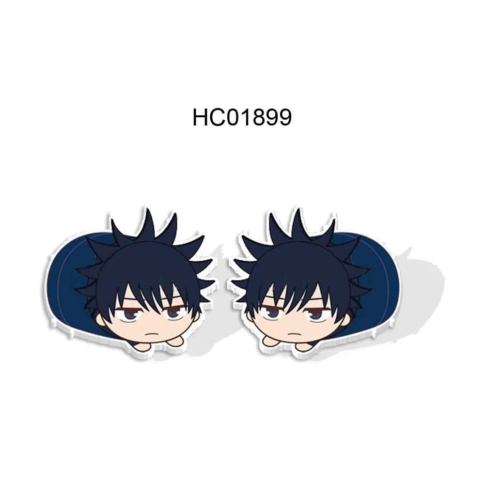 Cute Circular Cartoon Character Jujutsu Kaisen Stud Earrings For Indie Kid Jewelry Accessories