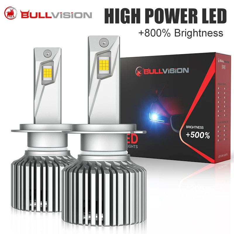 

300 Вт 30000LM H7 H4 H11 Светодиодные лампы для автомобильных фар H8 H9 9005 HB3 9006 HB4 9012 6500K Белый Супер яркий 18 шт. CSP Чип Турбовентилятор