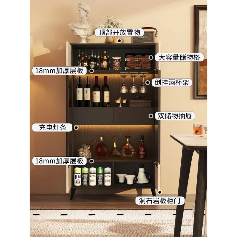 B24 New Solid Wood Display Cabinet Living Room Home Wall Integrated Locker Side Cabinetx8