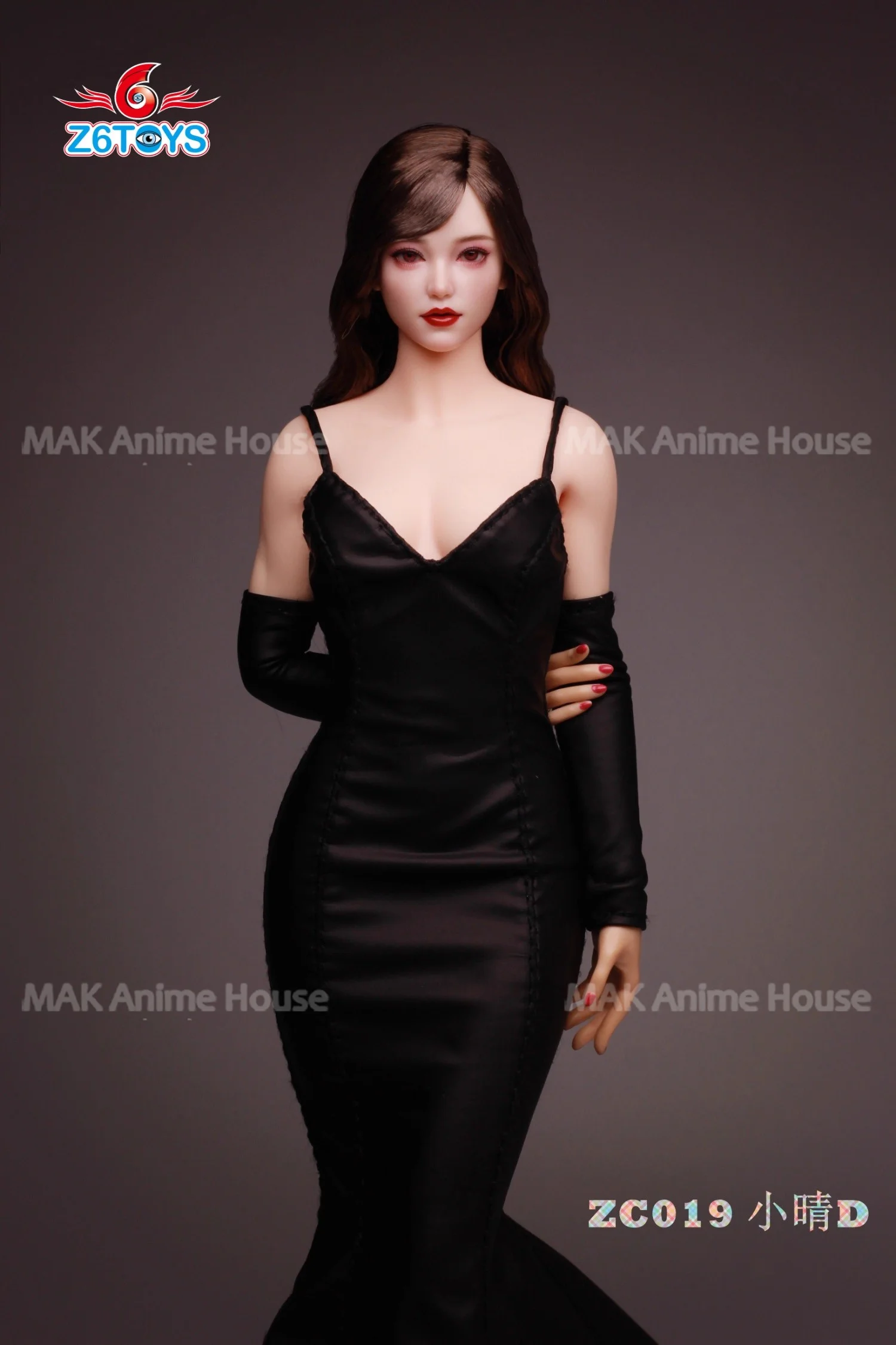 Z6TOYS ZC019 1/6 Scale Asian Beauty Xiaoqing Movable Eyes Head Carving Model Fit 12'' Female Soldier Action Figure Body