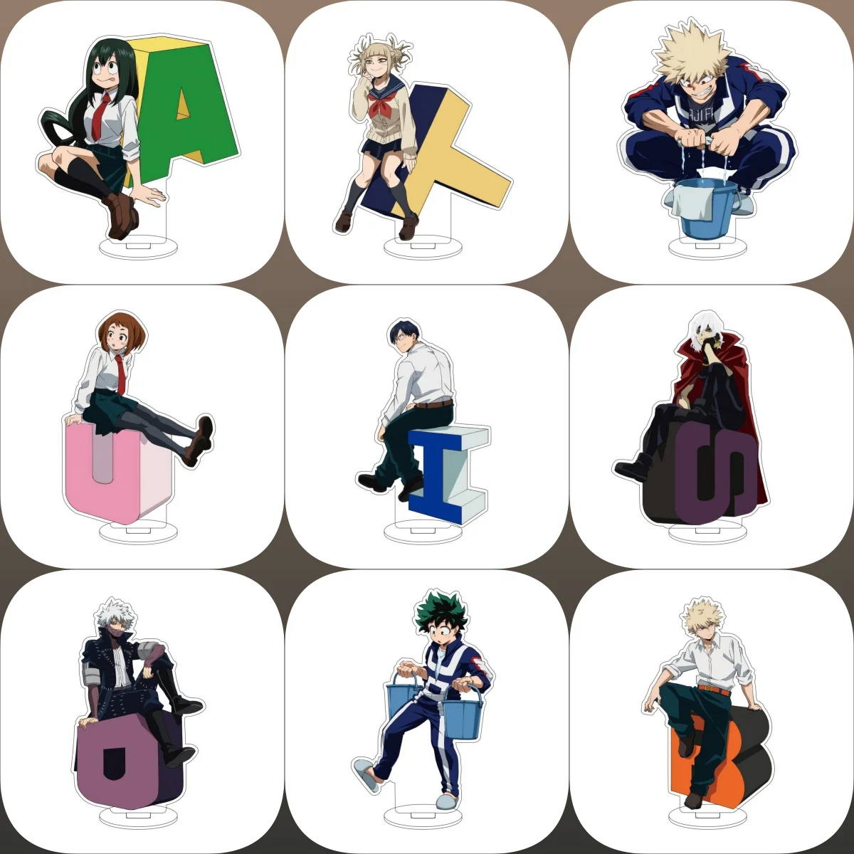Hot Anime My Hero Academia Acrylic Stand Model Figure Cosplay Plate Holder Topper Fans Christmas Desk Decor Plate Gift