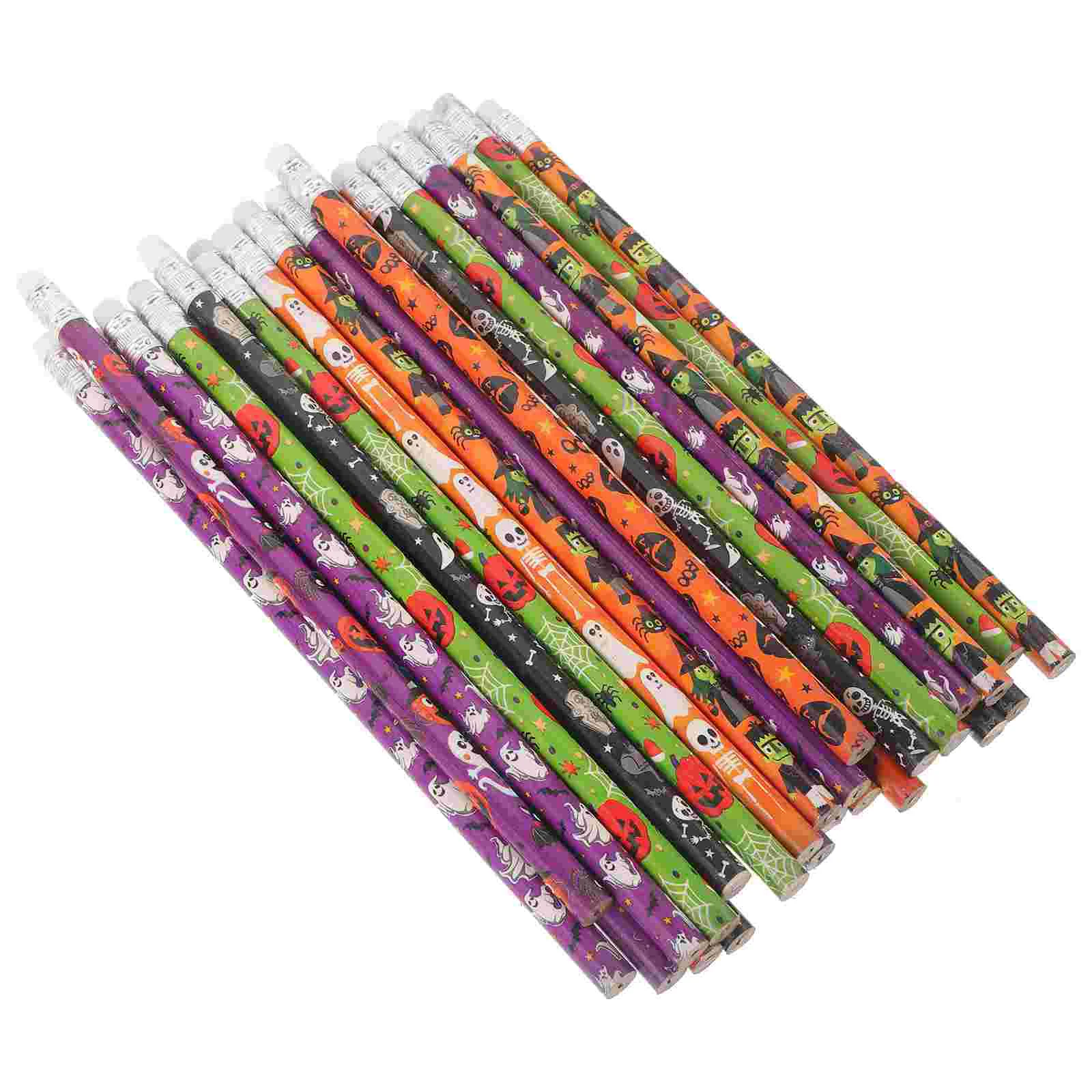 

48 Pcs Pencils Bulk Halloween Kids Graffiti Wood Set Pumpkin Sketch Painting Child