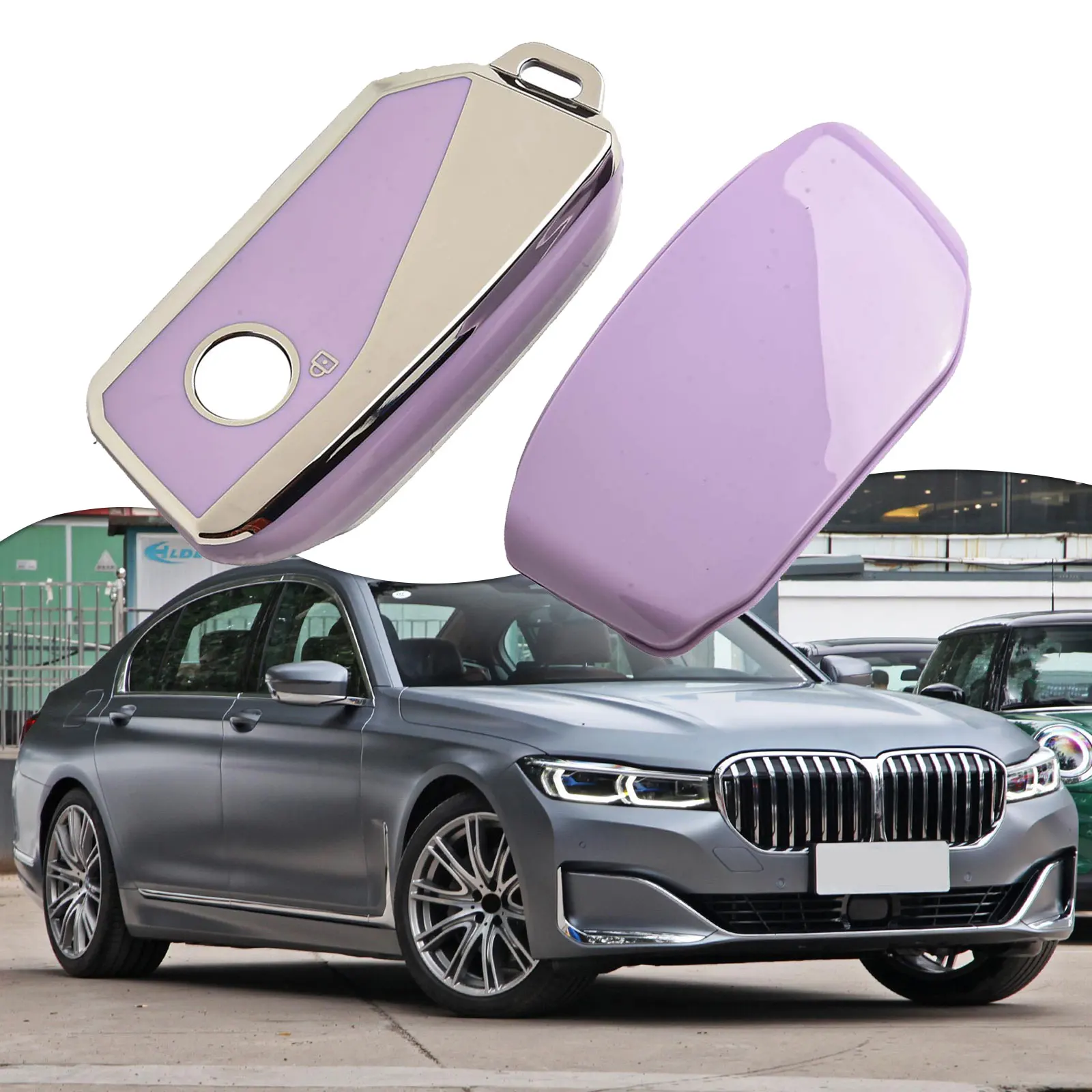 

Fashion Car Key Case Cover For BMW I7 For X7 G07 LCI IX I20 For X1 U11 7 Series For BMW G70 G09 Car Keyring Luxury Accessories