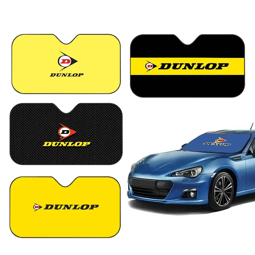 Dunlops Tyres Banner Car Windshield Foldable Sun Shade Cover Block Reflector Portable Breathable Anti UV Protector Screen