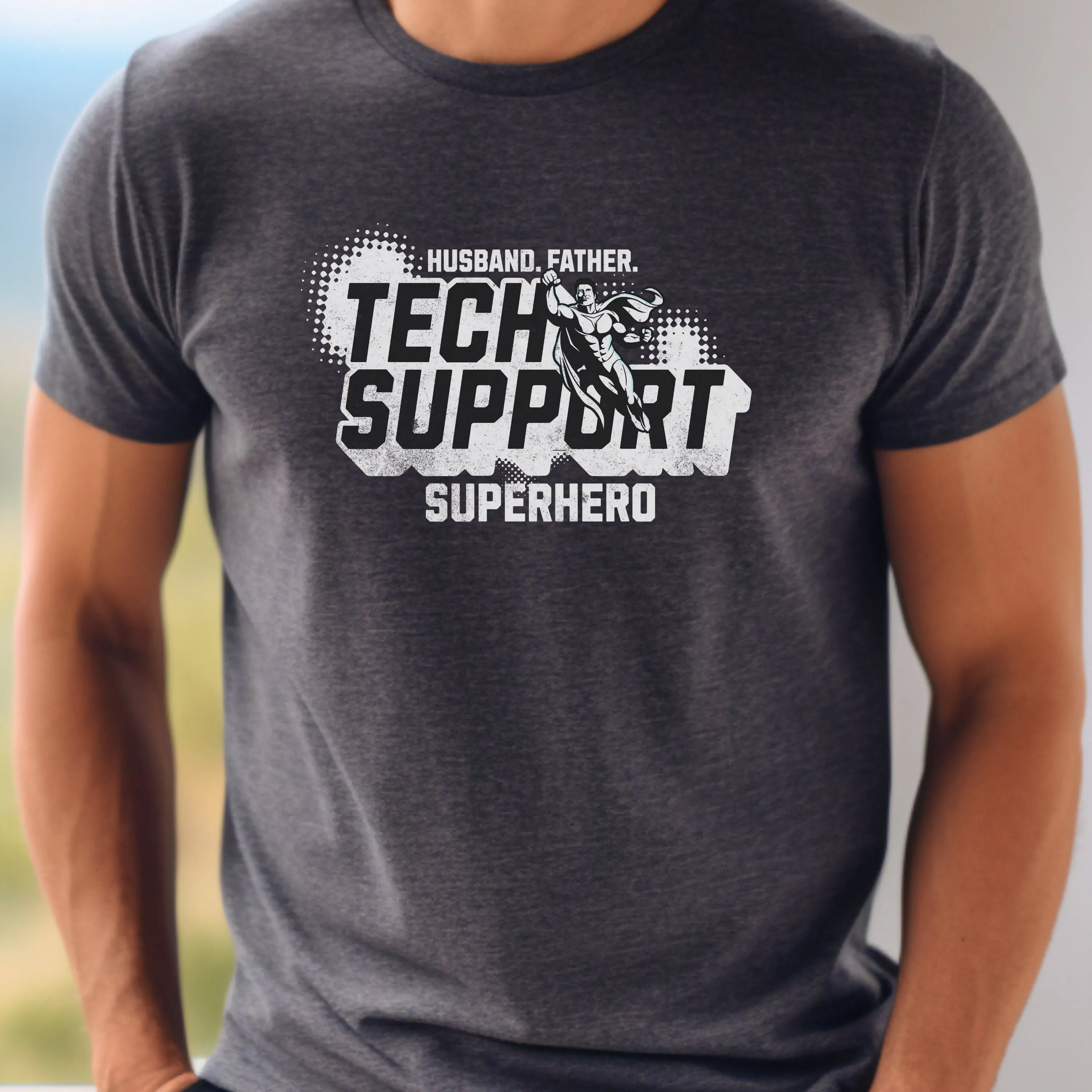 Husband Dad It Support T Shirt Tech For Funny Sys Admin Him