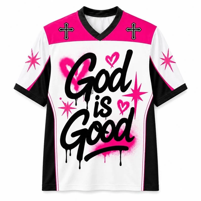 Y2K Millennium Graffiti V-neck Shirt Children's and Women's Love Cross Letter Printed Breathable Quick Drying Short Sleeve Top