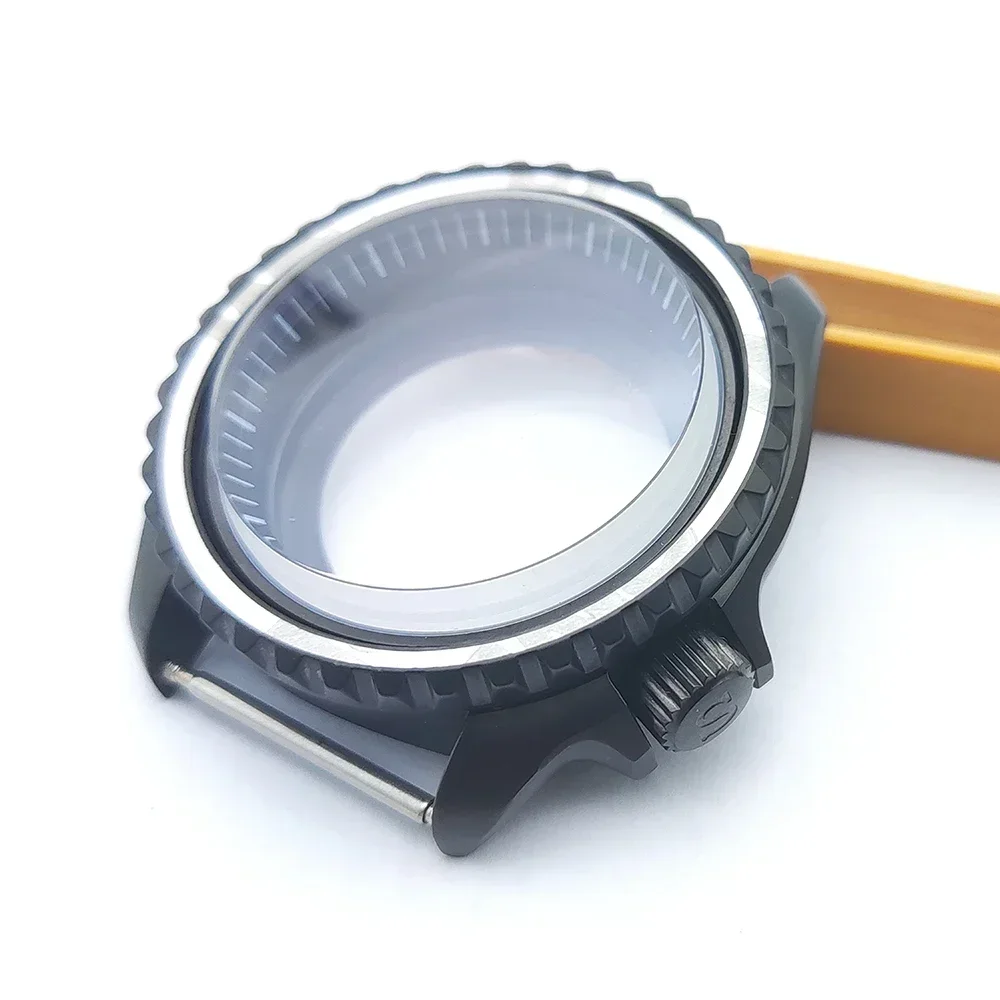 Rolexblaers 42MM Modified Sapphire Black Mechanical Watch Case for Men Suitable for Seik NH35/36 Miyota8215 ETA2824 Watch Case