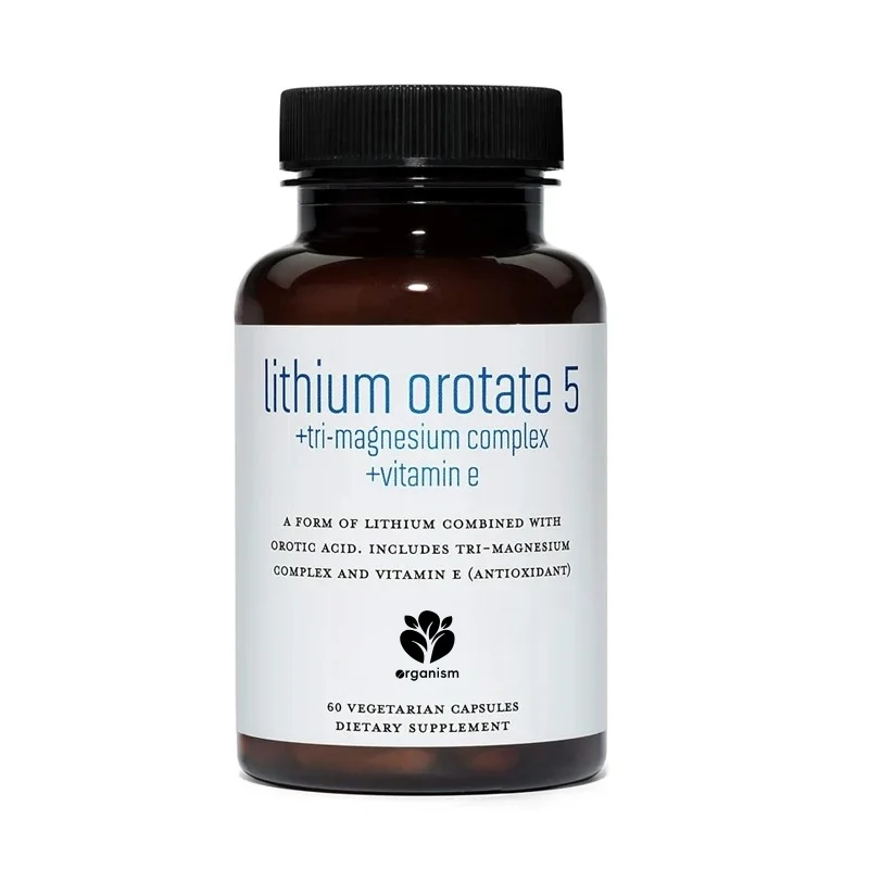 

Lithium 5mg+magnesium, taurine, malic acid+glycine+vitamin E, 60 vegetarian capsules