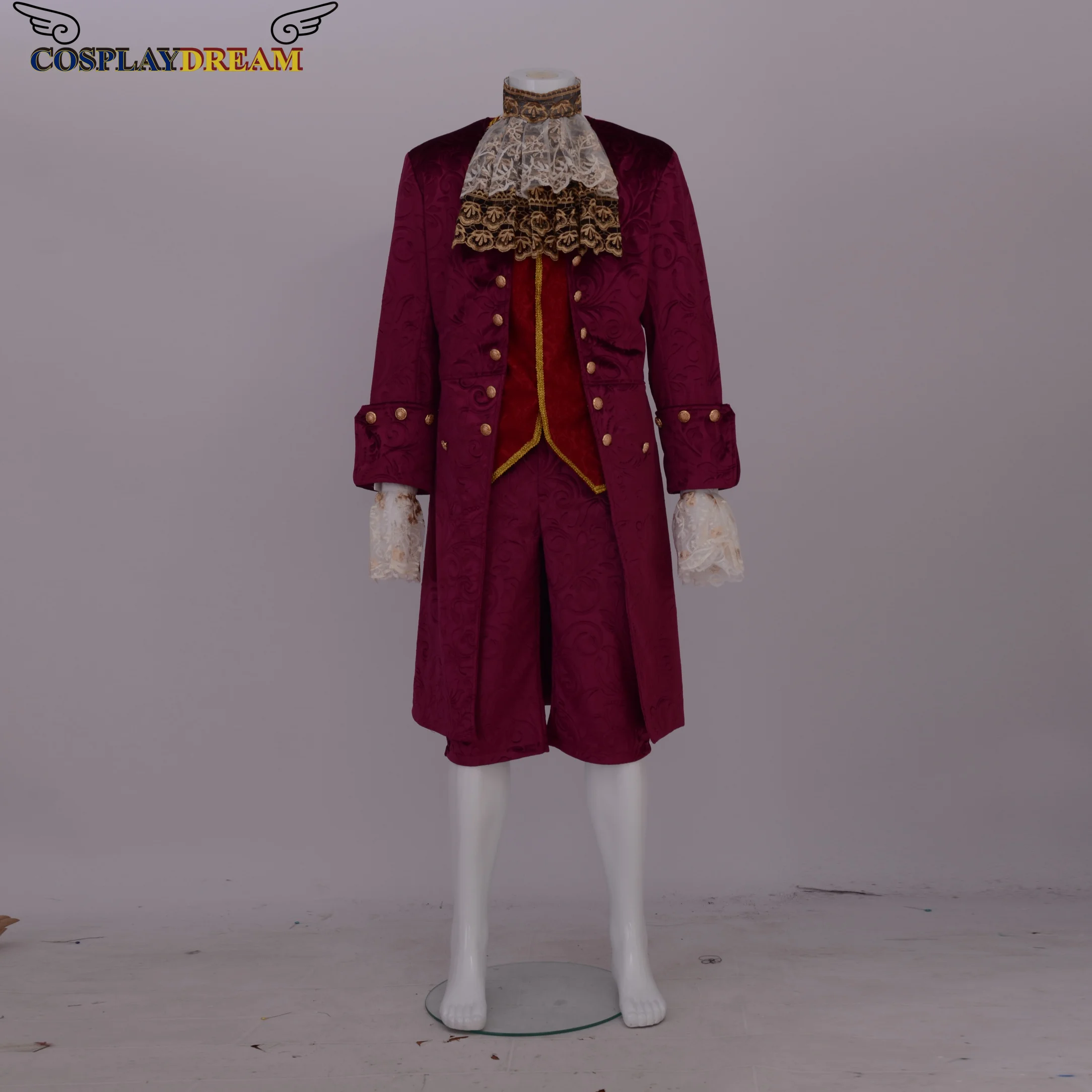 Costume de Cosplay Musical Mozart L Opera pour Homme, Rock Rosenberg, Tenue Rouge des Années 1770, d'expériences Victoriens, Tenues Rouges sur Mesure