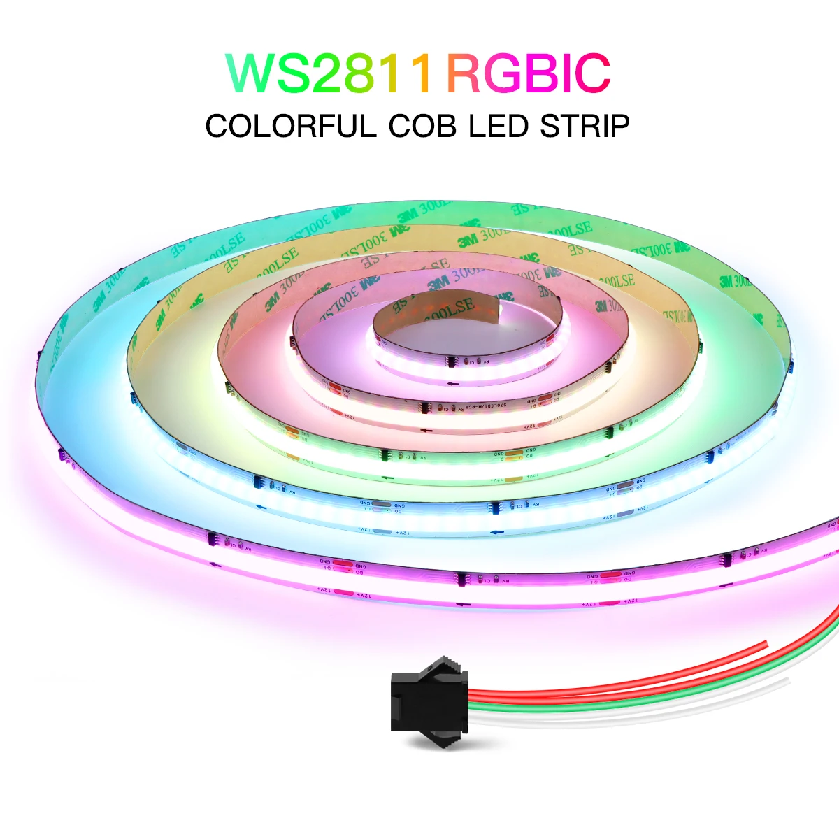 12V WS2811 RGBIC RGB LED Strip Light 576LEDs/M Colorful Flexible TV BackLight COB Led Tape Diode Flexible Ribbon 1m 2m 3m 5m