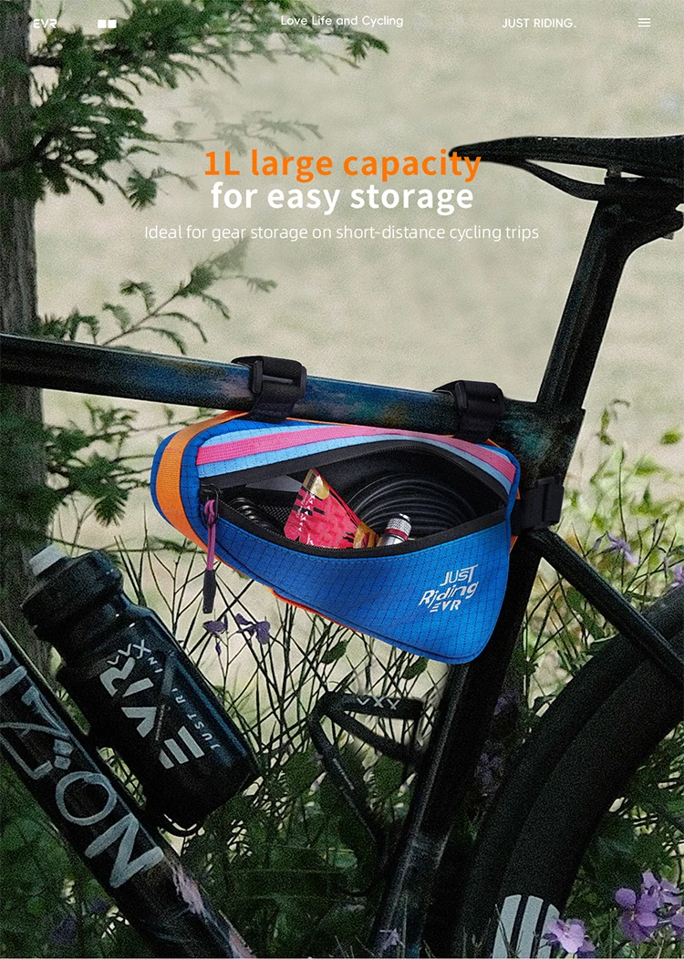 EVR Fahrradtasche 1L Vorderrahmentasche Outdoor-Dreieckstasche Dopamine Mountain Road Bike Hängetasche Fahrradausrüstung – Detail 9