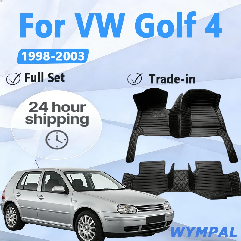 Car Floor Mats For VW Golf 4 MK4 1998~2003 DropShipping Center Auto Interior Accessories Leather Carpets Rugs Foot Pads