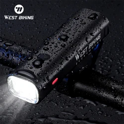 WEST BIKING MTB Bicycle Front Light USB Rechargeable Road Bike Headlight Alumimum Alloy Waterproof LED General/Hanging Mounting