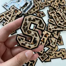 New Brown Embroidered Letters Iron On Patch Applique For Clothing Bags T-shirt Diy Name Badge Alphabet Patches Accessories