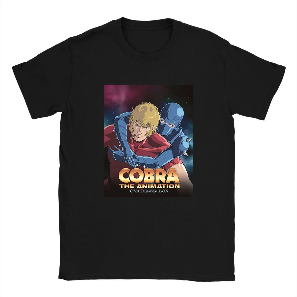 80s Retro Space Adventure Cobra T-Shirt Men's Cotton
