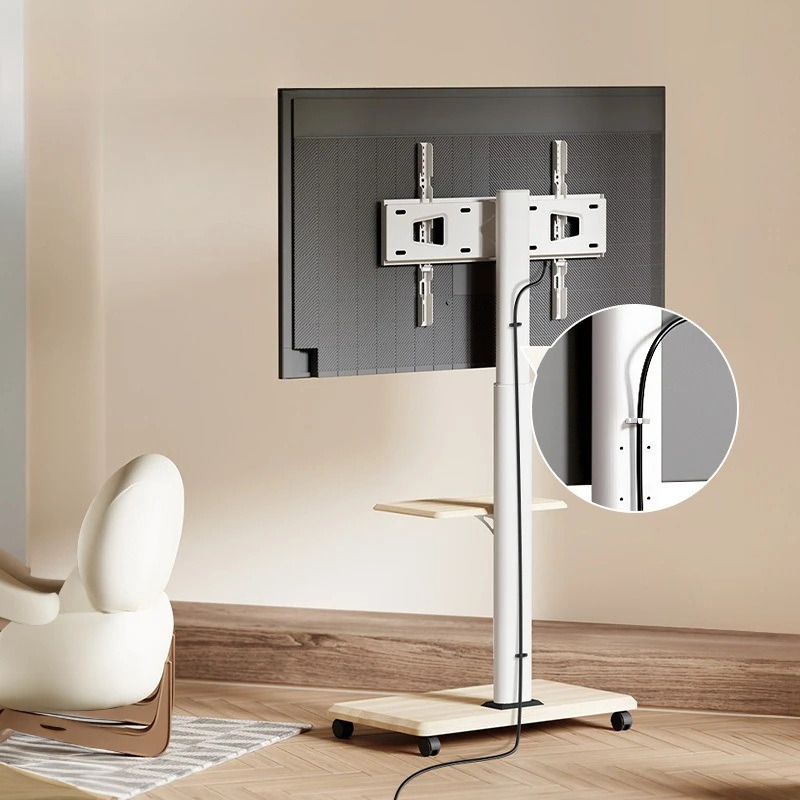 

TV floor bracket, vertical movable cart, pulley, hanger