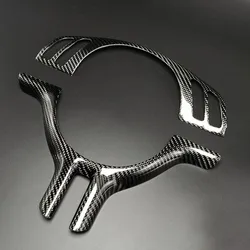 Sticker Carbon Fiber Steering Wheel Trim for BMW 3 Series E46 5 Series E39 1995-2003 X5 E53 1997-2006 Real Carbon Trim