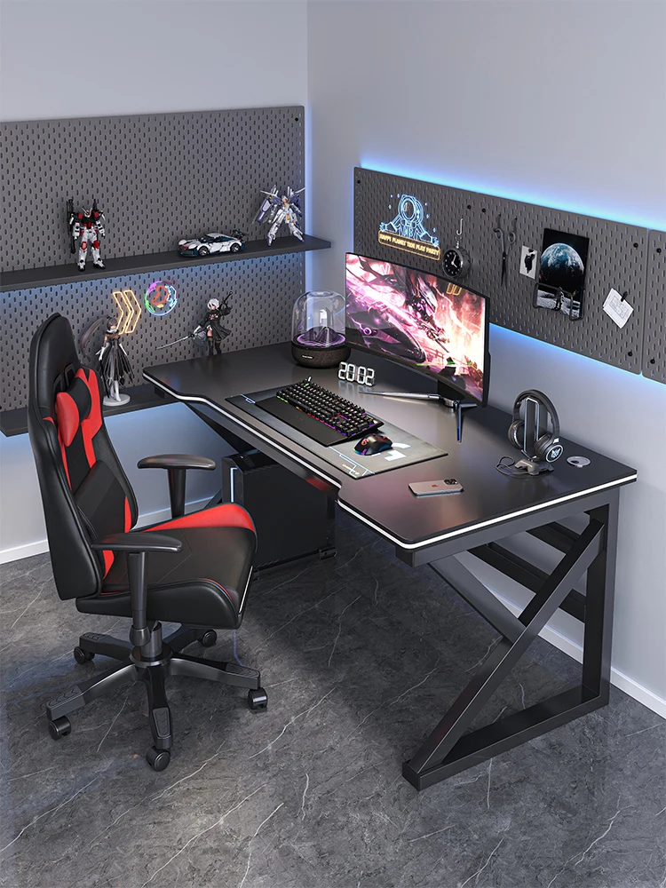 

Computer Desk, Desktop Simple E-sports Table and Chairs, Home Desk Student Writing Desk, Bedroom Table Workbench