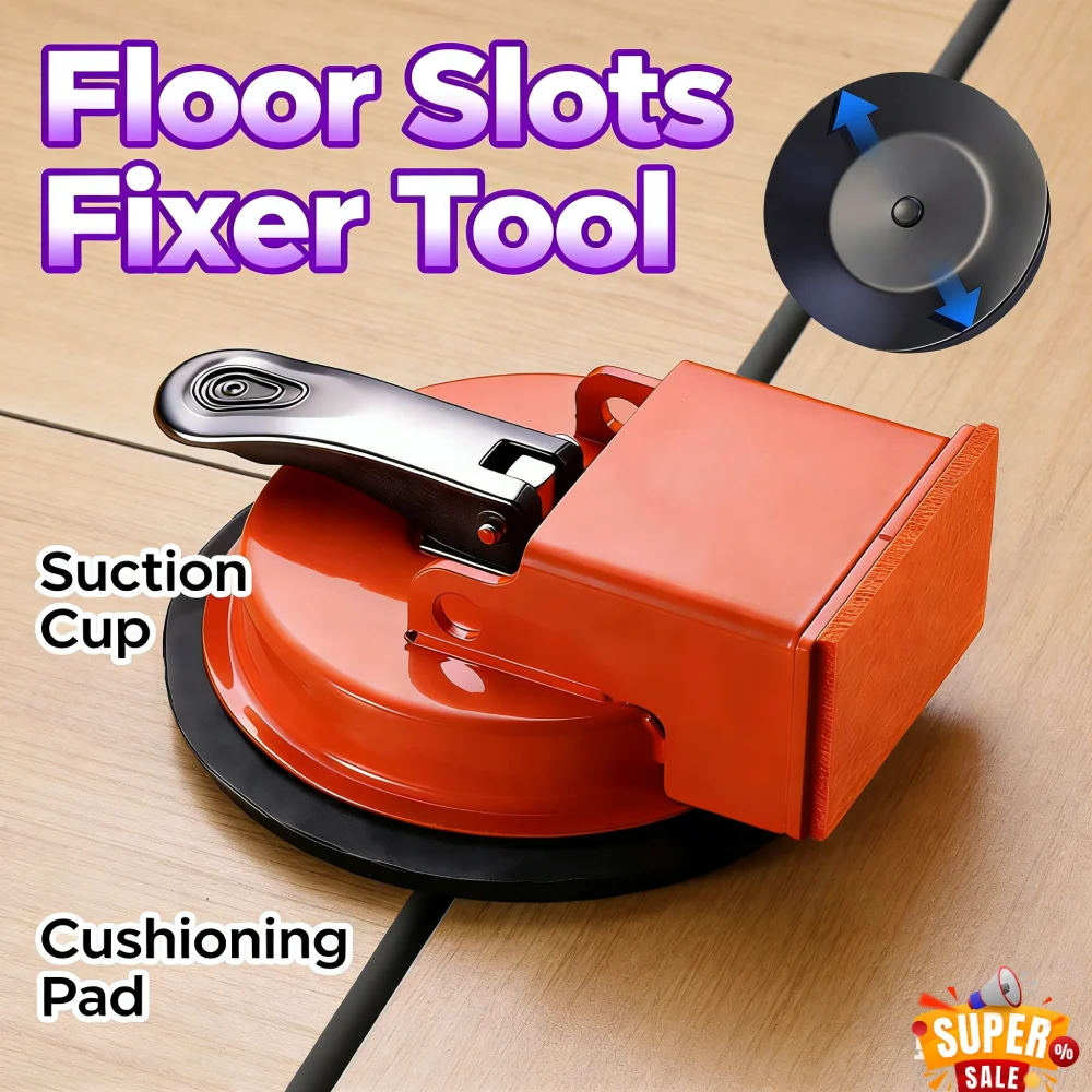 

Floors Slot Repair Suction Cup Tool with Cushioning Pad Adjustable Height Setter Reusable for Tile/Vinyl/Wood/Laminate Floors