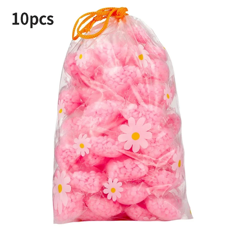 Perles de lessive rose poubelle fraîche, booster de parfum, vêtements nettoyés à la lavage, perles de parfum de µ, diffuseur de vêtements doux, 10 pièces