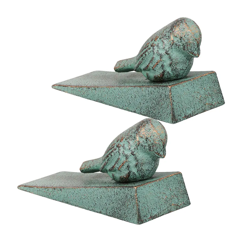 

2 Pcs Vintage Cast Iron Stoppers Retro Decor Door Wedge Tool Heavy Duty Door Stopper Functional Decor Kitchen Garage