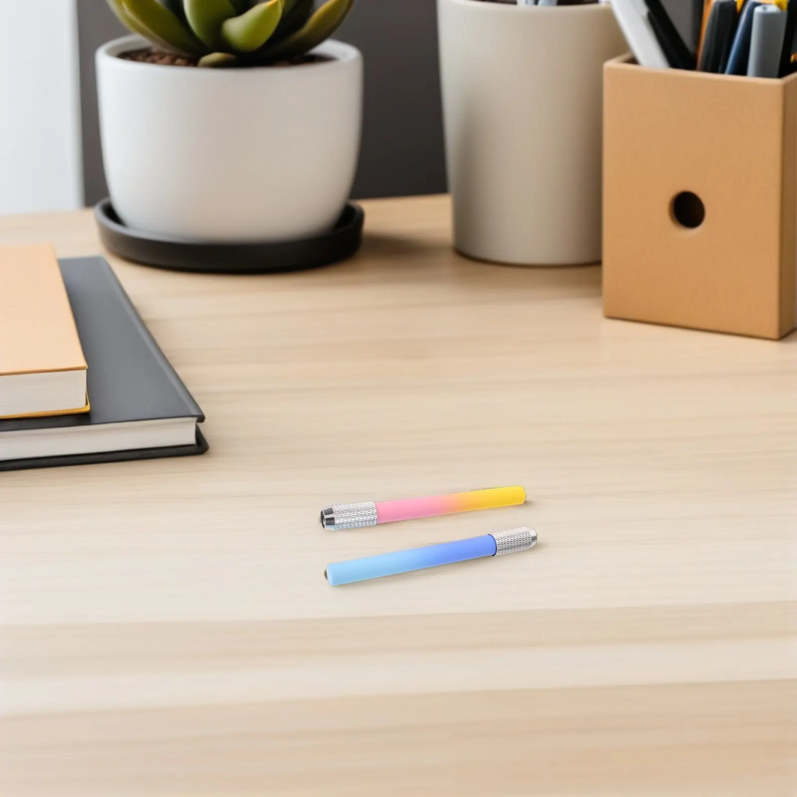 

6Pcs Artist Pencil Extender for Short Sketching Drawing Tools Colored Pencils Crayons Adjustable Diameter Holder Portable