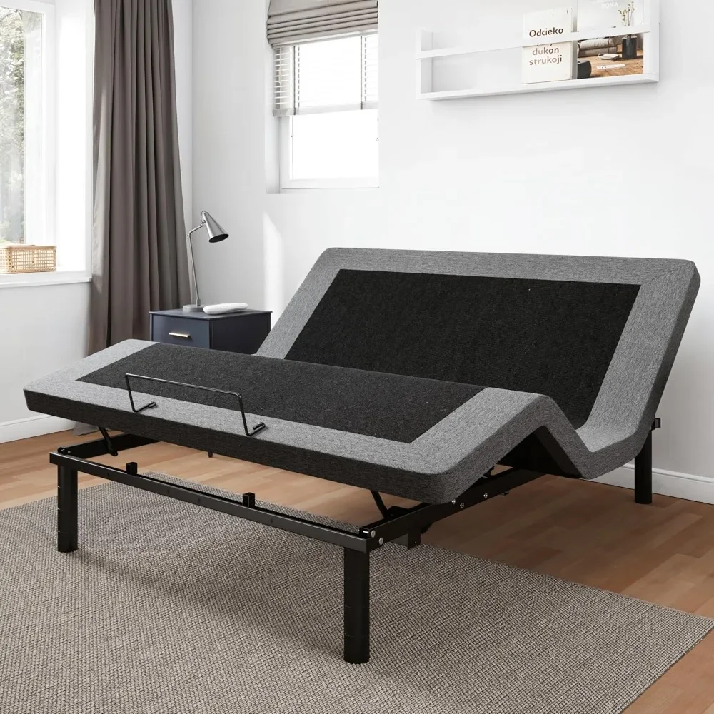 Adjustable Bed Base, Wireless Remote Control,Whisper Quiet Durable Motor, Independent Head and Foot Incline