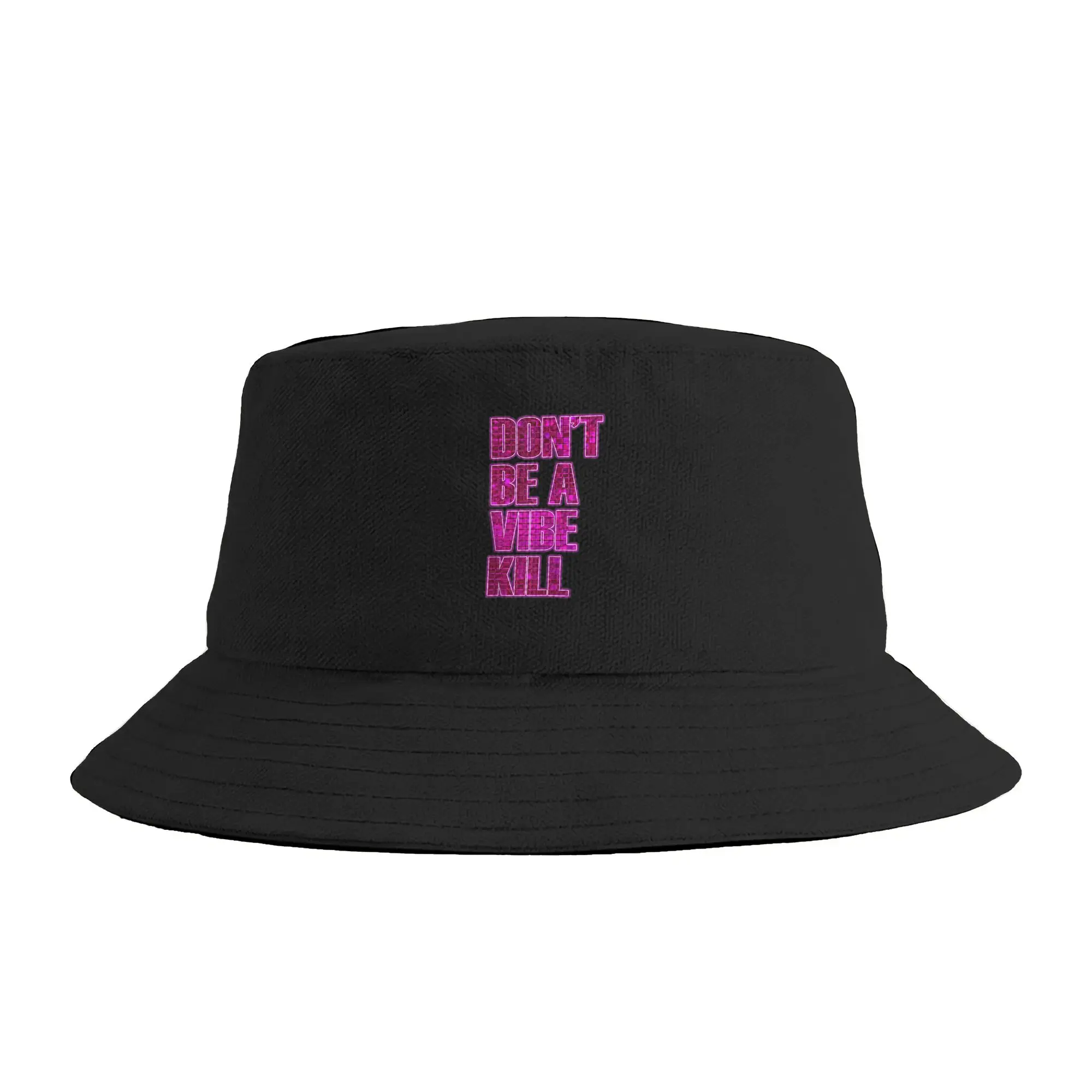 Don’t Be A Vibe Kill Inappropriate Funny Retro Quote Bucket Hat  Streetwear Fisherman Caps Breathable Vacation Sun Hats