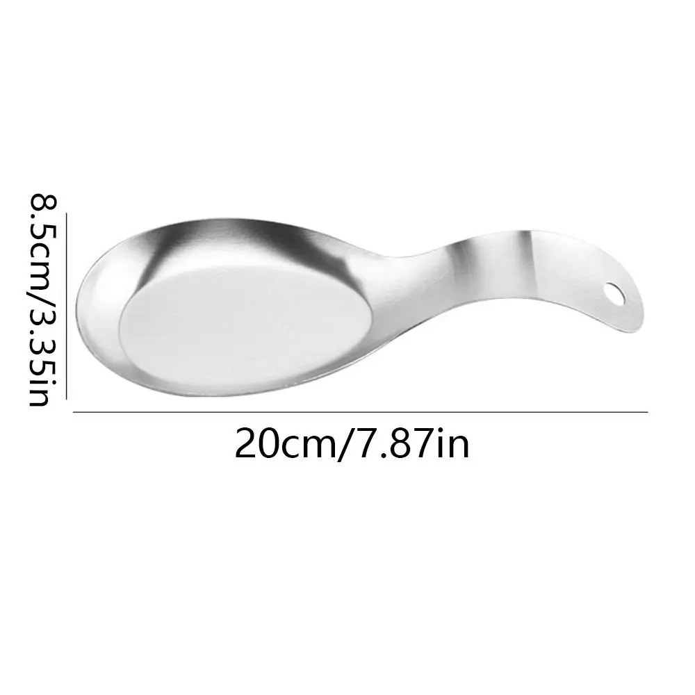 2Pcs Stainless Steel Spoon Rest Stove Top Storage Stackable Dinner Clip Tray Fish Shape Thickened Spatula Holder Cooking Tool