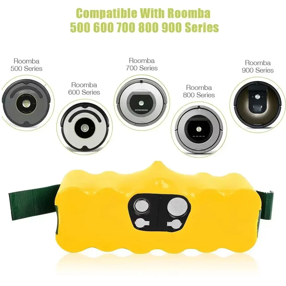 14,4 V 9800 mAh Ni-MH-Akku für Staubsauger der Serie iRobot Roomba 500 550 560 600 650 698 780 976 980