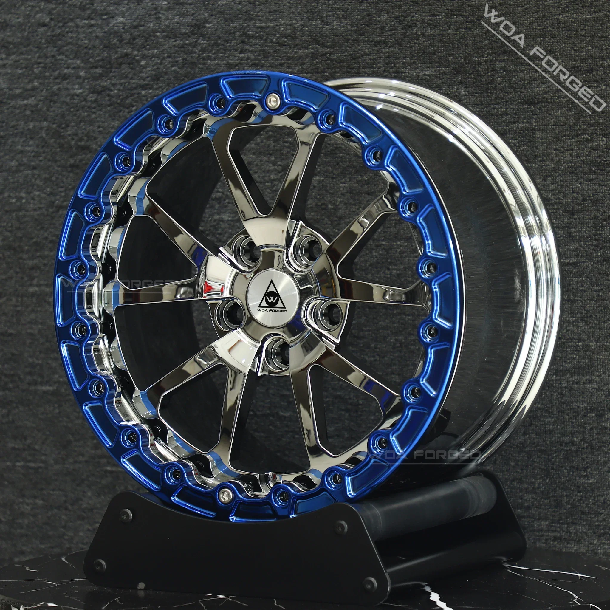 WOAFORGED Pearl Lock Racing Wheel 2-piece forged custom wheel 15 17 18 inch 6061-T6 surround component gt-r R8 911 wheel