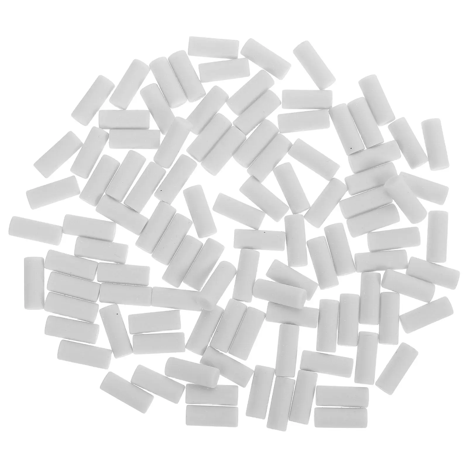 100Pcs Mechanical Pencil Eraser Refills Mini Traceless White Replacement for Precise Drafting Drawing Students Art