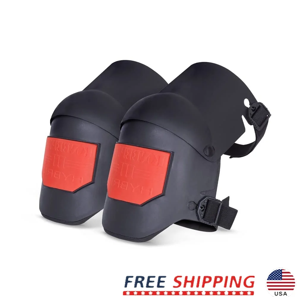 

Ultra Flex Hybrid Knee Pro Pads Gel Cushion Soft Straps Flexible Movement Non-Marking Construction Gardening Roofing Flooring