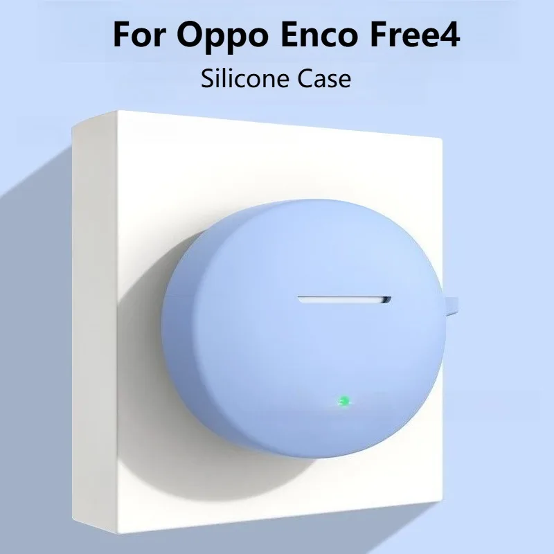 

Silicone Protective Case for Oppo Enco Free4 - Soft, Shockproof & Scratch-Resistant with Carabiner, Ideal for Daily Use
