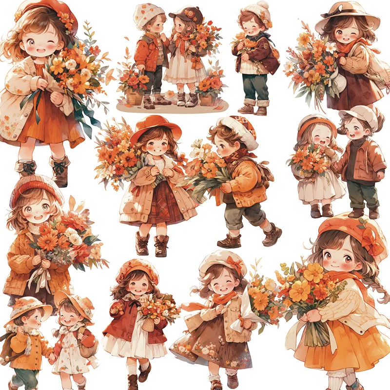 Autumn Boys and Girls Stickers Crafts And Scrapbooking stickers kids toys book Decorative sticker DIY Stationery