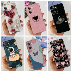 For Oppo A57 4G 2022 Case CPH2387 Lovely Bear Cover Soft For Oppo A 57 S A57S A77 A57 4G OppoA57 Fashion ShockProof Phone Cases