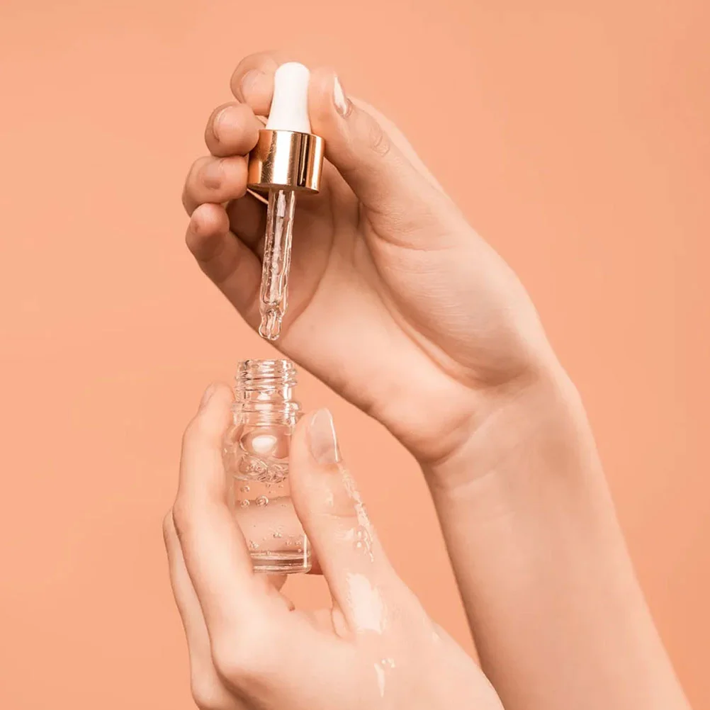 NOLITOY 20 Pcs 3ml Clear Glass Dropper Bottles for Essential Oils Empty Mini Pipette Vials Travel Liquid Containers