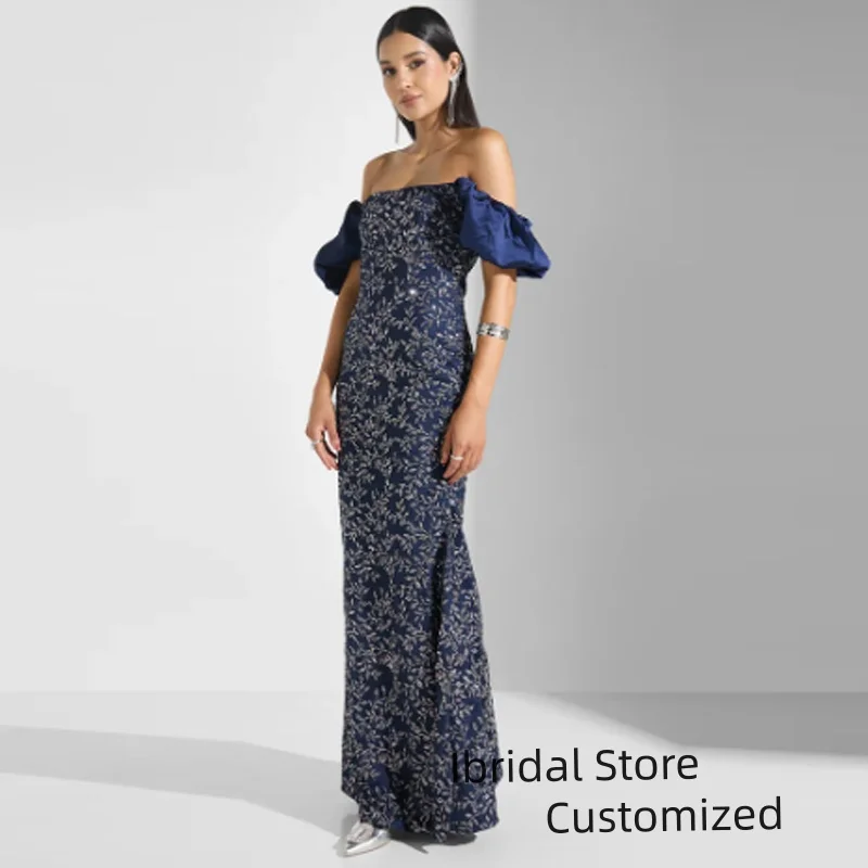 

Индивидуальные блестящие бусины Русалка Вечерние платья Аравия Элегантное платье для выпускного вечера с открытыми плечами Вечерние платья