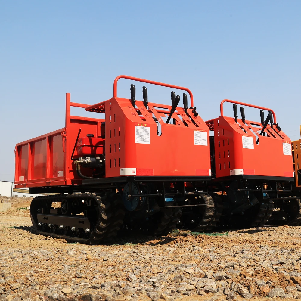 

China Mini Dumper Diesel 1 Ton Crawler Dumper Mini Transporter 500kg 300kg 1.2 Ton Micro Tracked Dumpers