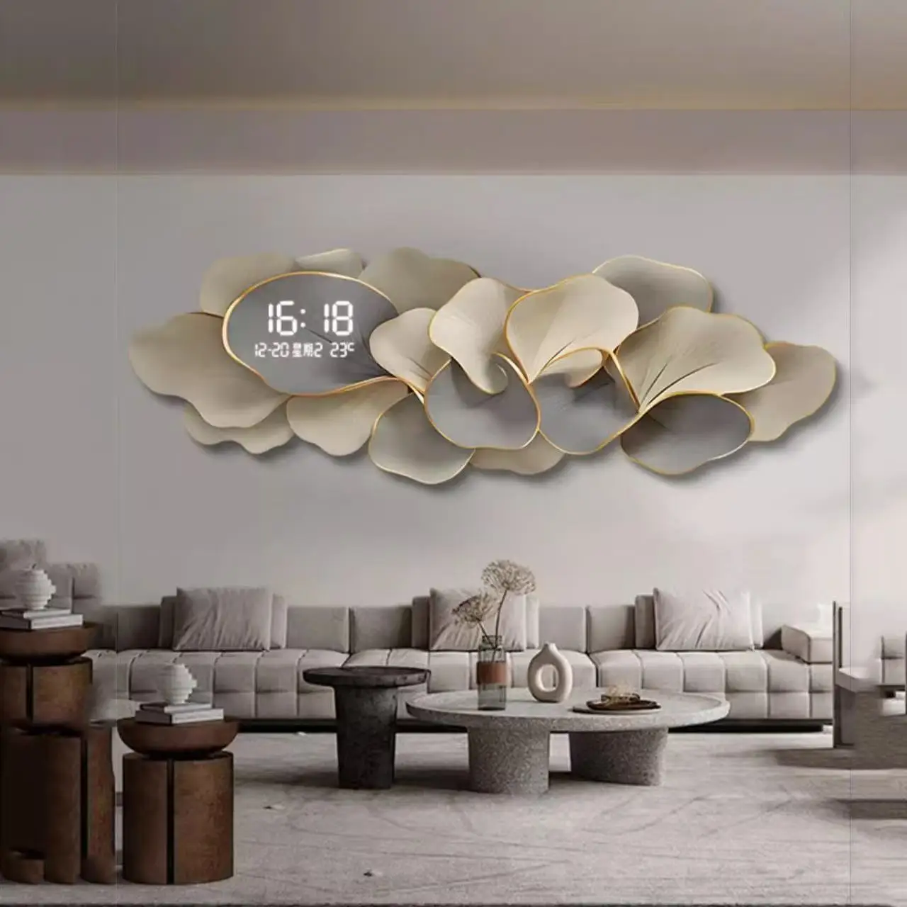 

Electronic clock wall hanging wall decoration painting, new LED lighting table lamp wall decoration painting