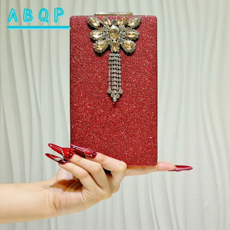 

New Evening Clutch Luxury Brand Diamond Sparkling Dinner Party Clutch Diamond 3D Fashion Women's Handbag High Quality